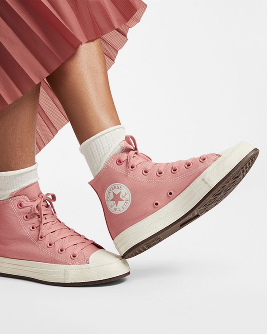 Tenis Converse Chuck Taylor All Star Tonal Lona Cano Alto Feminino Rosa | PT Y0017P5